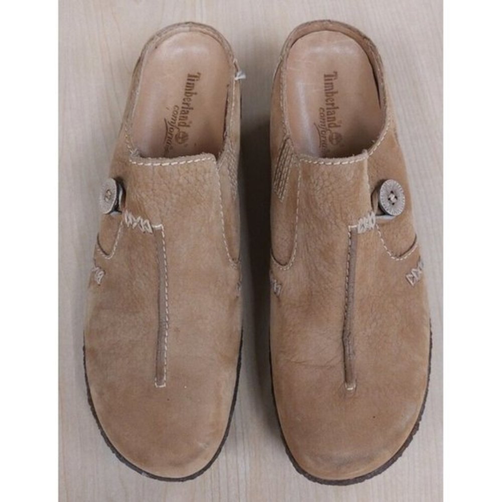 TIMBERLAND Women's‎ Overton 65347 Tan Suede Leather Casual Clogs Slip On 9M